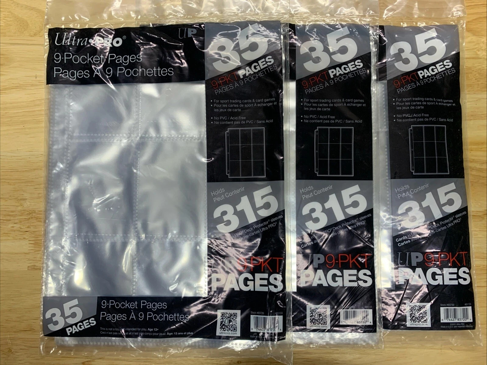Ultra Pro: 9-Pocket  Binder Pages - 100 count factory sealed, 