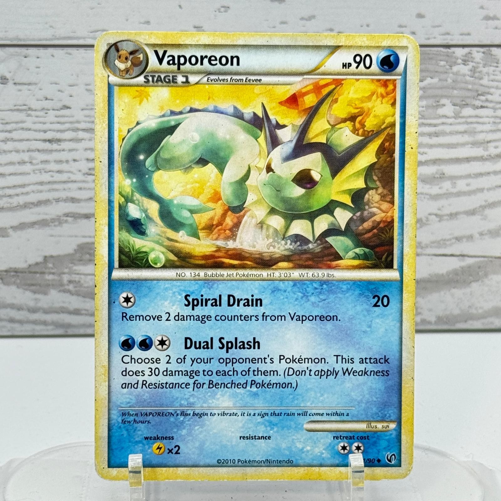 Vaporeon 41/90 HGSS Undaunted Pokemon Vaporeon 41/90 HGSS Undaunted Pokemon