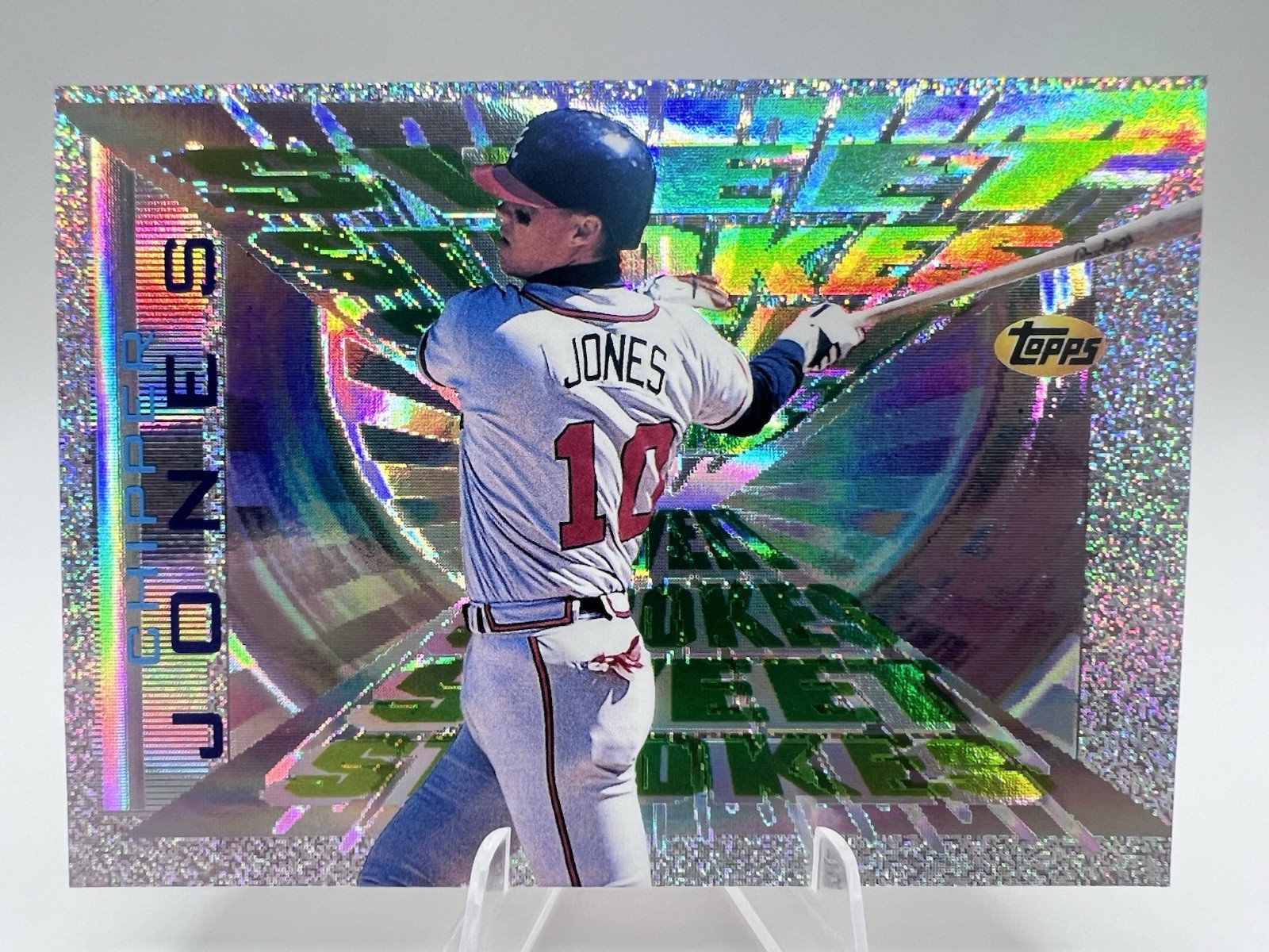 1997 Topps - Sweet Strokes Holofoil Insert Chipper Jones #SS8