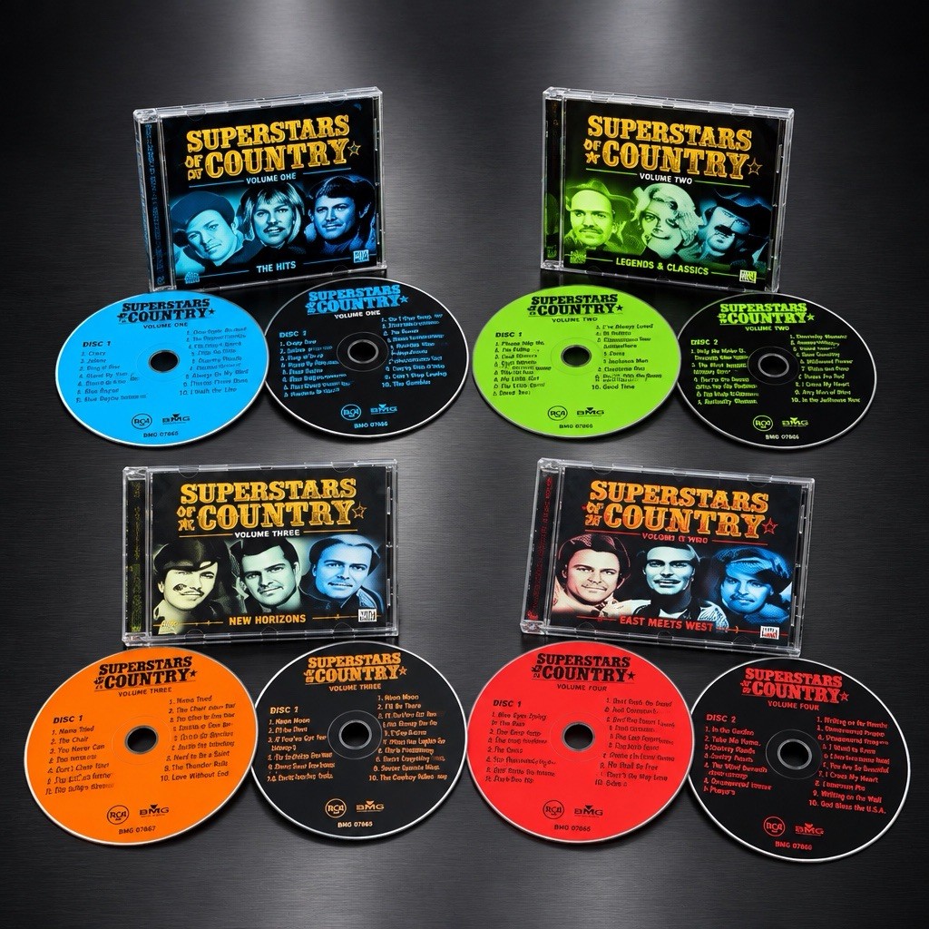 Superstars of Country 8 CD Lot Time Life Classic Country Music