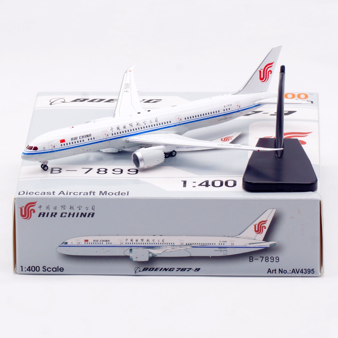Aviation AV4395 1:400 Air China B787-9 B-7899 Alloy Aircraft Model