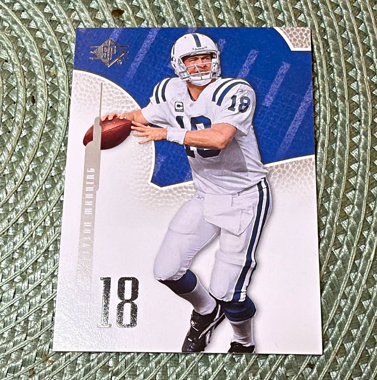 Upper Deck 2008 SP Authentic Peyton Manning #28 Indianapolis Colts Base Set