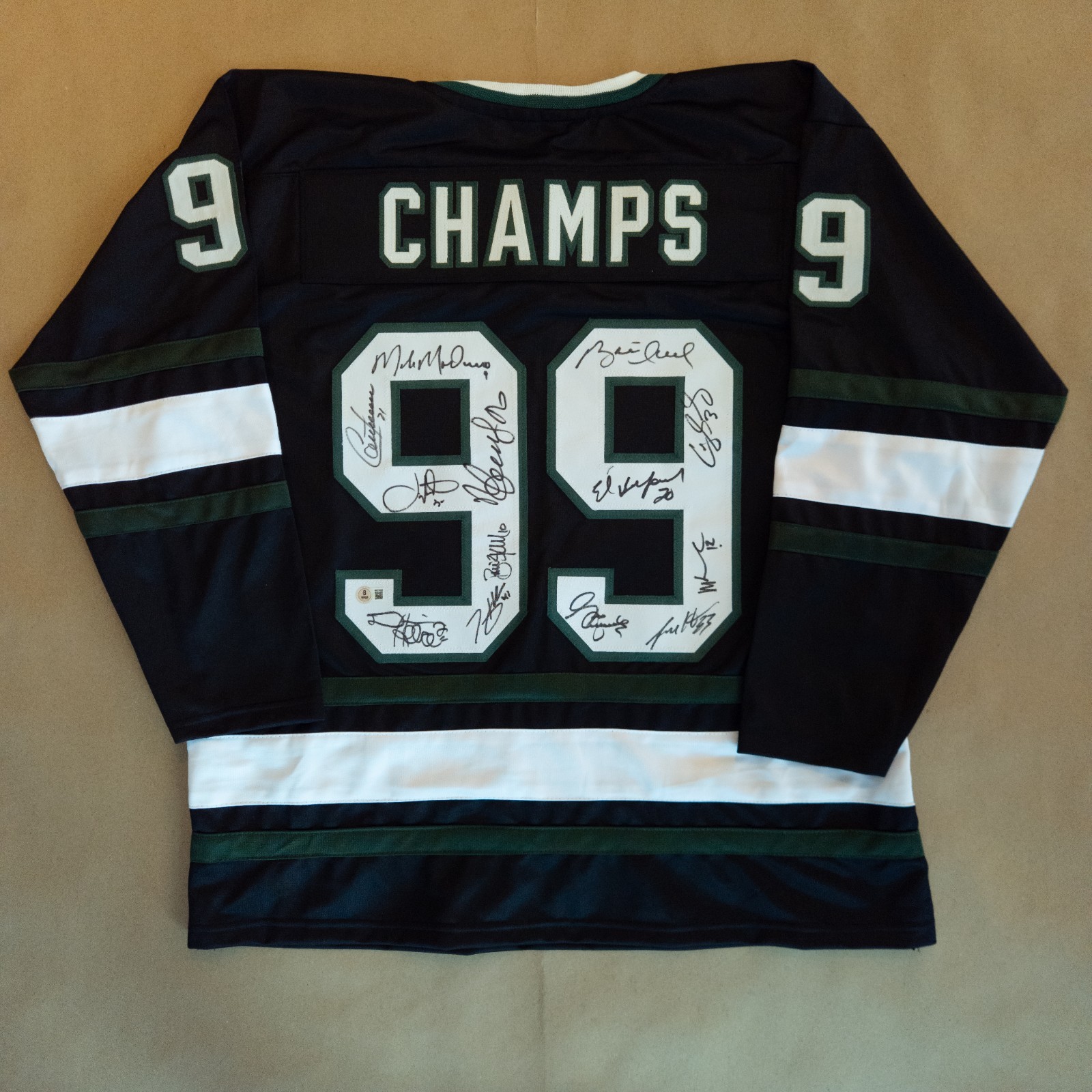 Dallas Stars \'99 Champs Signed Custom Jersey (13 Autographs) | Beckett COA