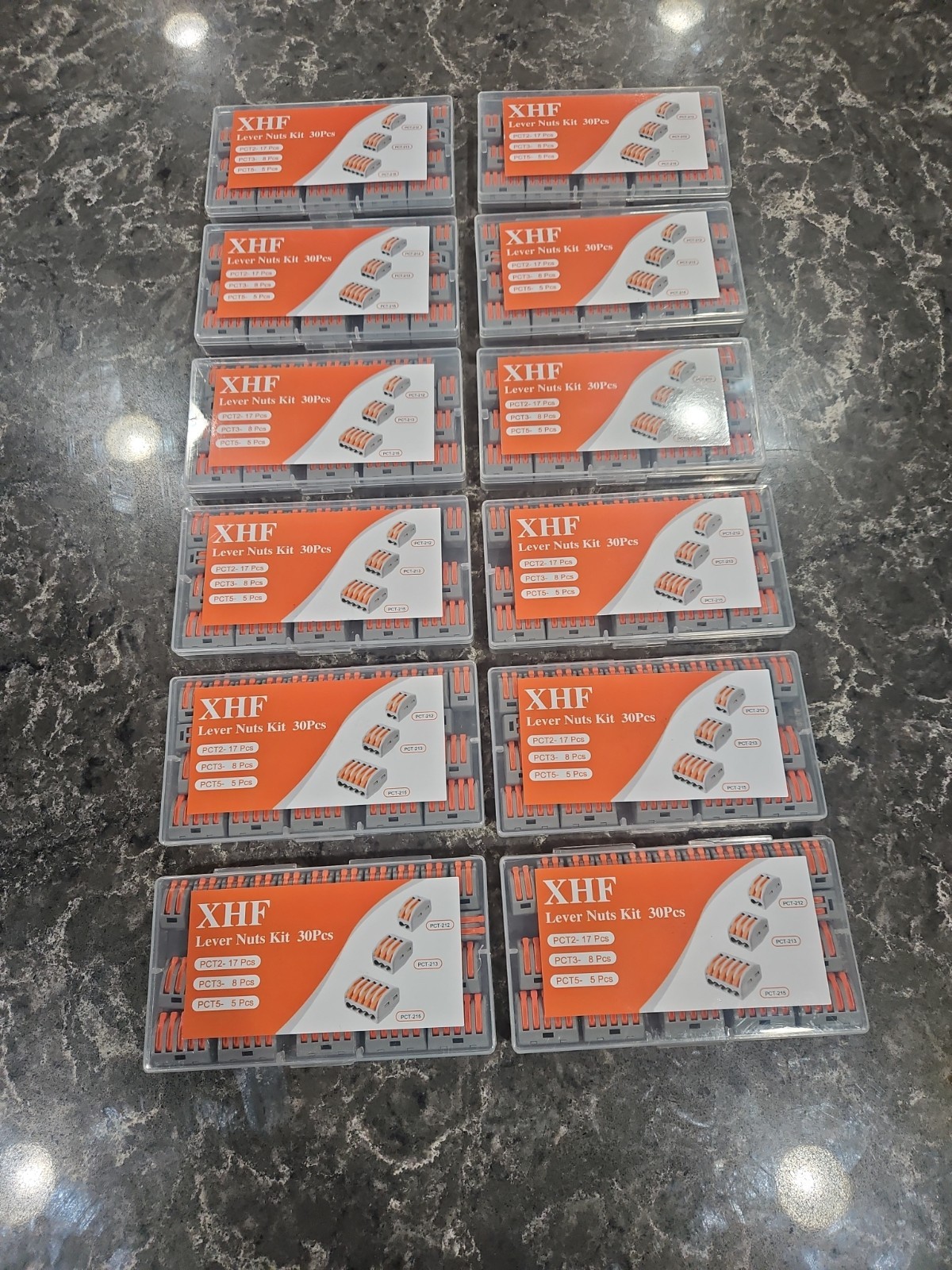 Lot Of 12 XHF 30 pcs Lever Wire Connectors PCT-212/213/215