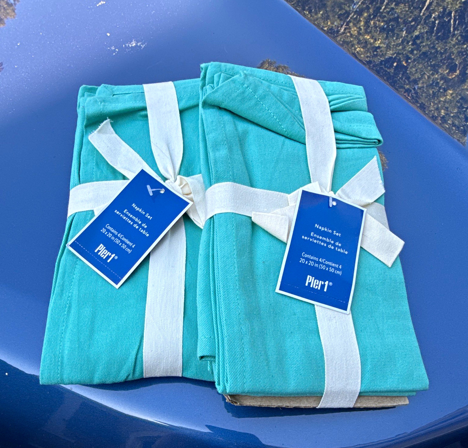 Pier 1 Blue napkinSet 4-Piece Set, 20 x 20 in Square Items