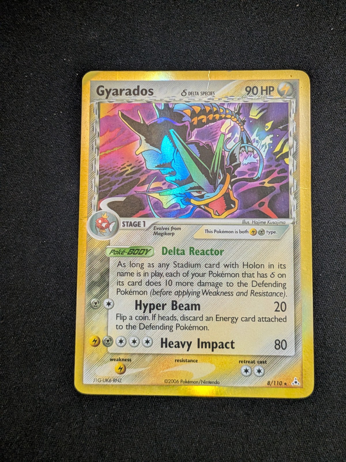 Gyarados Delta Species 8/110 Holo Rare Vintage 2006 EX Holon Phantoms Pokemon Ca