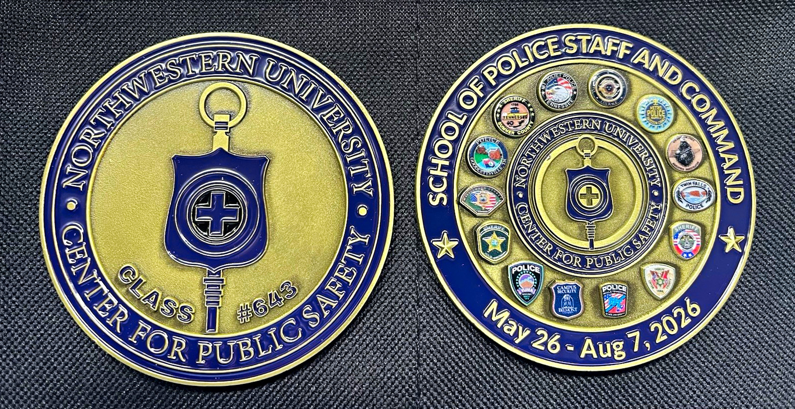 Northwestern Univ Center for Public Safety Staff & Command 3in Coin Class #643