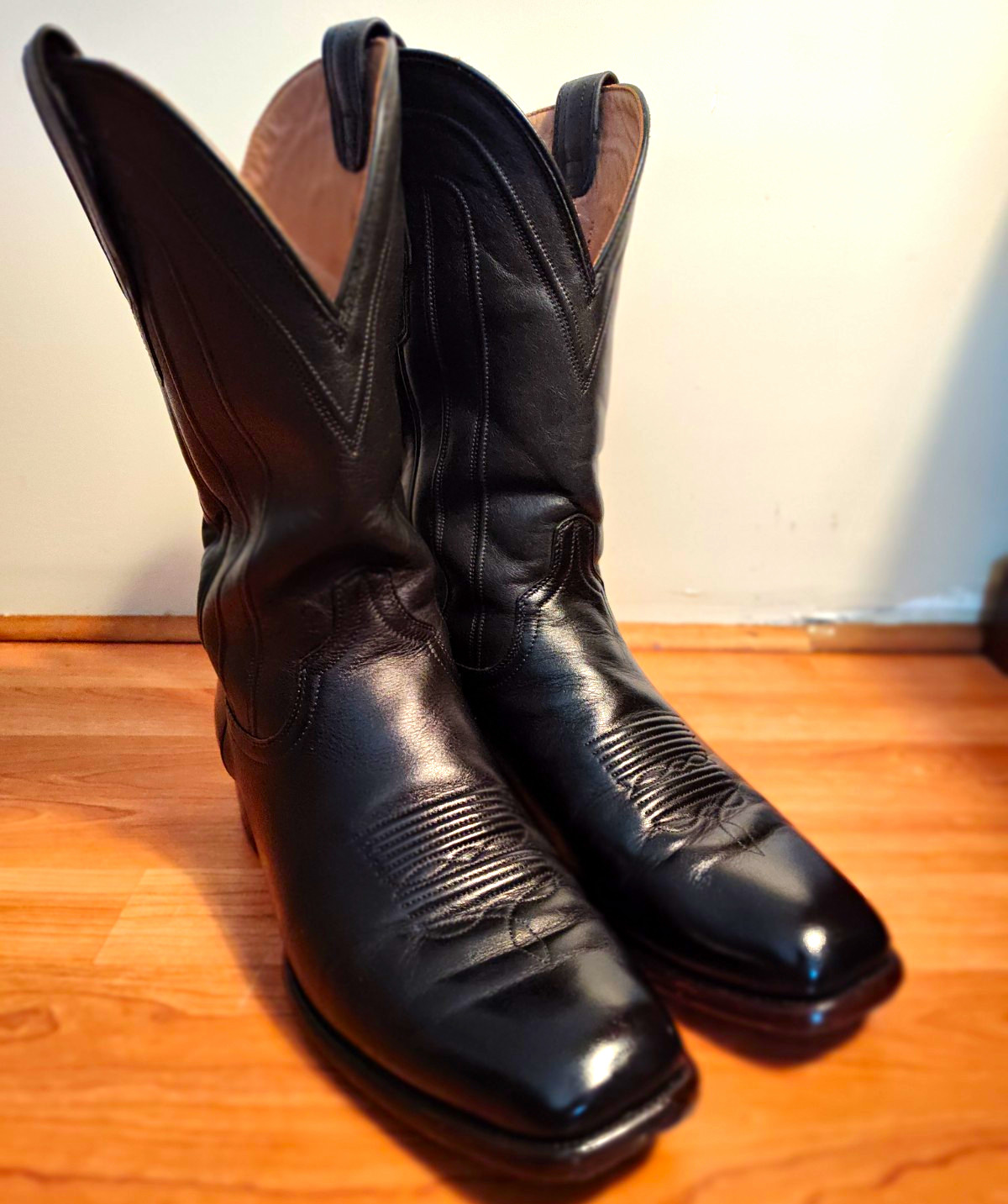 Tecovas The Jackson Black Leather Western Cowboy Boots, Men's US 12D, Style 1016