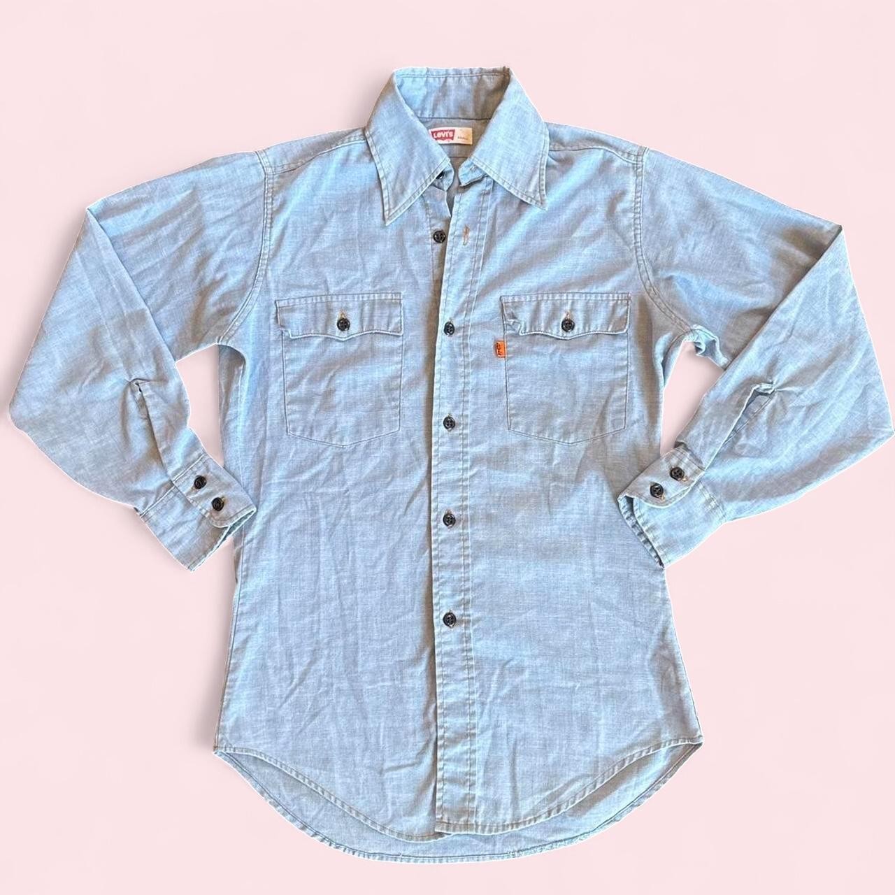Rare Vintage Levi’s orange tab 70s chambray western button down