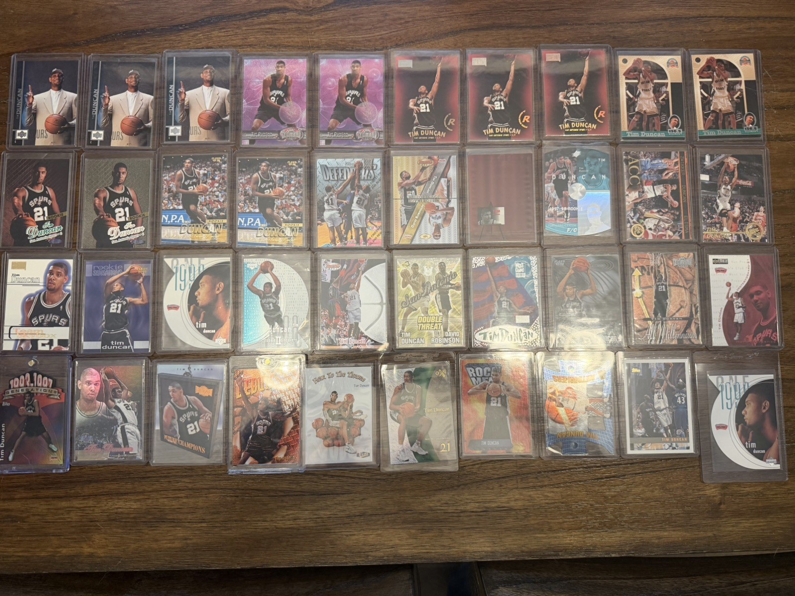 Tim Duncan Lot of 40 Raw RCs / Rare Inserts / Variants / Chase Cards