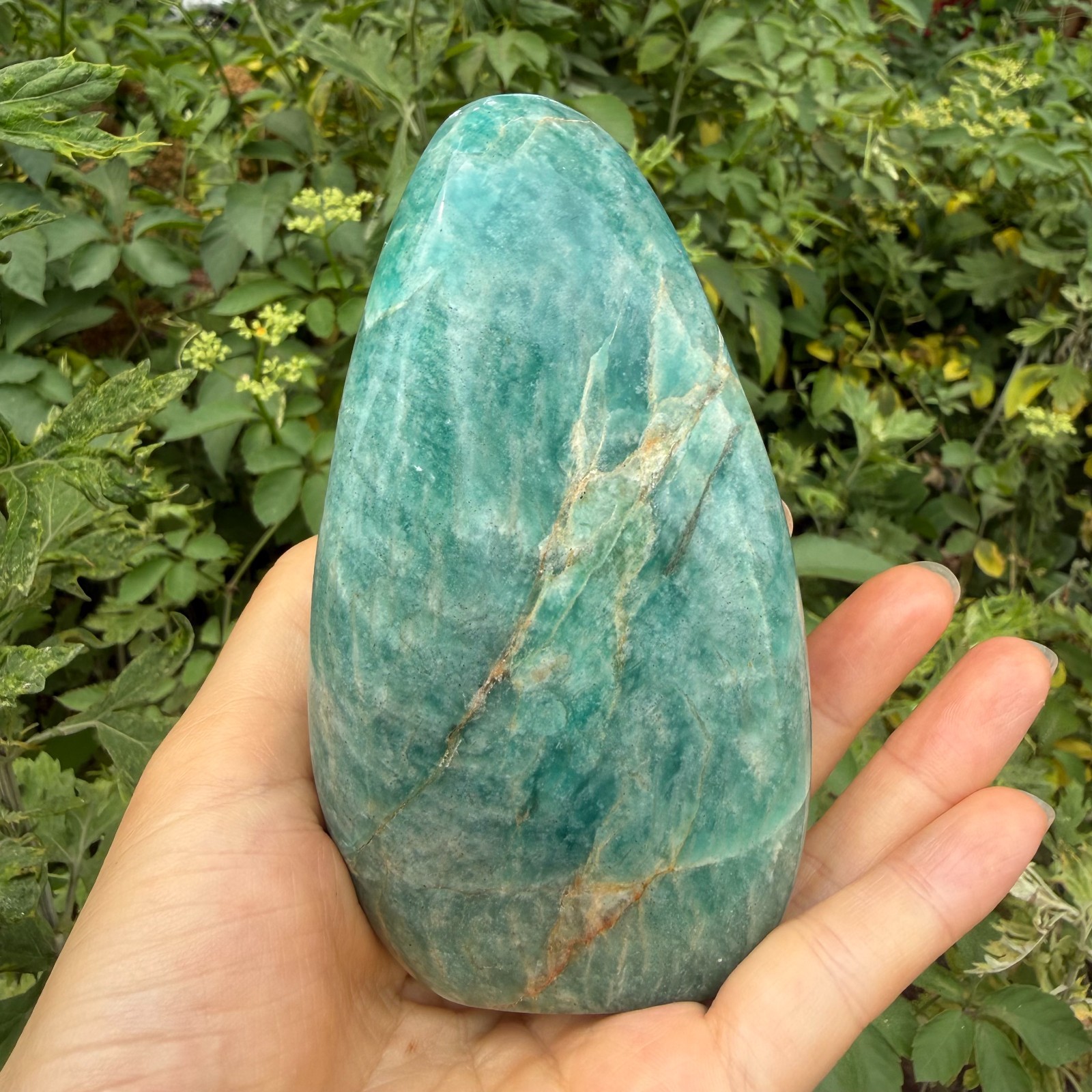 434g Natural Amazonite Freeform Polished Effect Healing Crystal