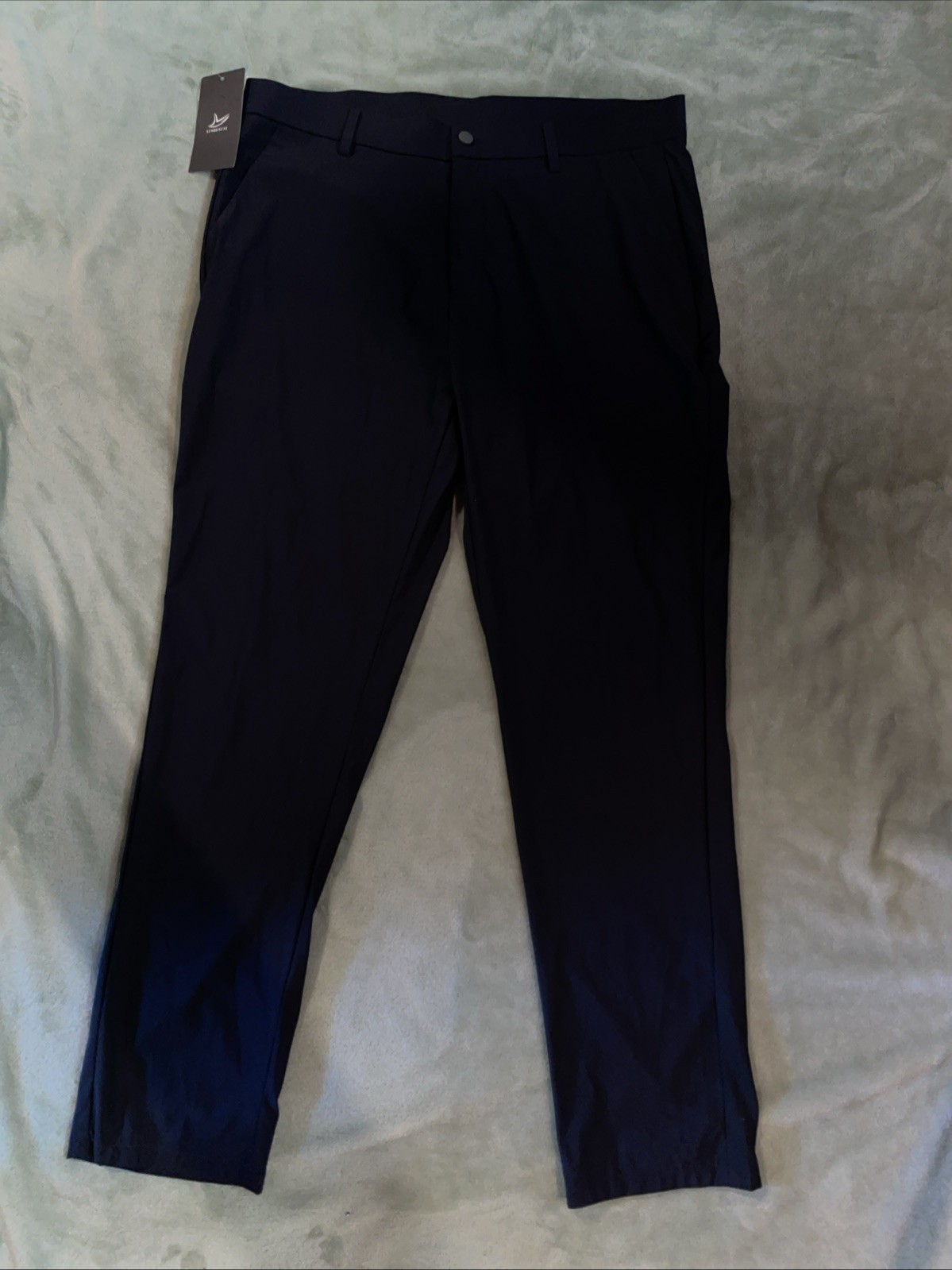 Lushenuni Casual Golf Pants Nylon/Spandex Blend Size 35 New w/ Tag Navy Blue C-1