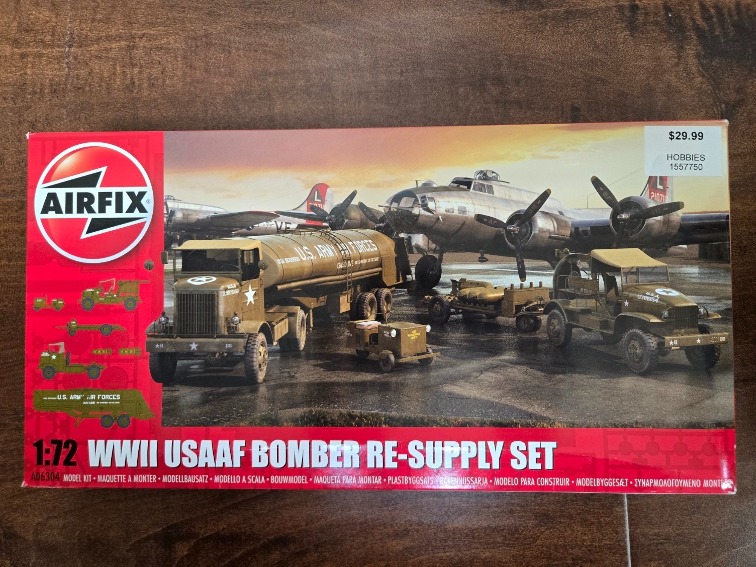 New Sealed Airfix A06304 WWII USAAF BOMBER RE-SUPPLY SET 5 VEHICLES  1/72