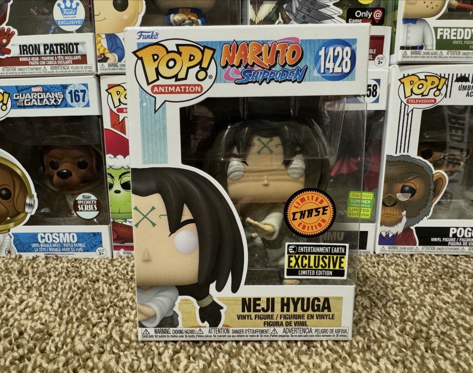 Funko Pop Animation Naruto Shippuden Neji Hyuga Chase EE Excl 1428 LE