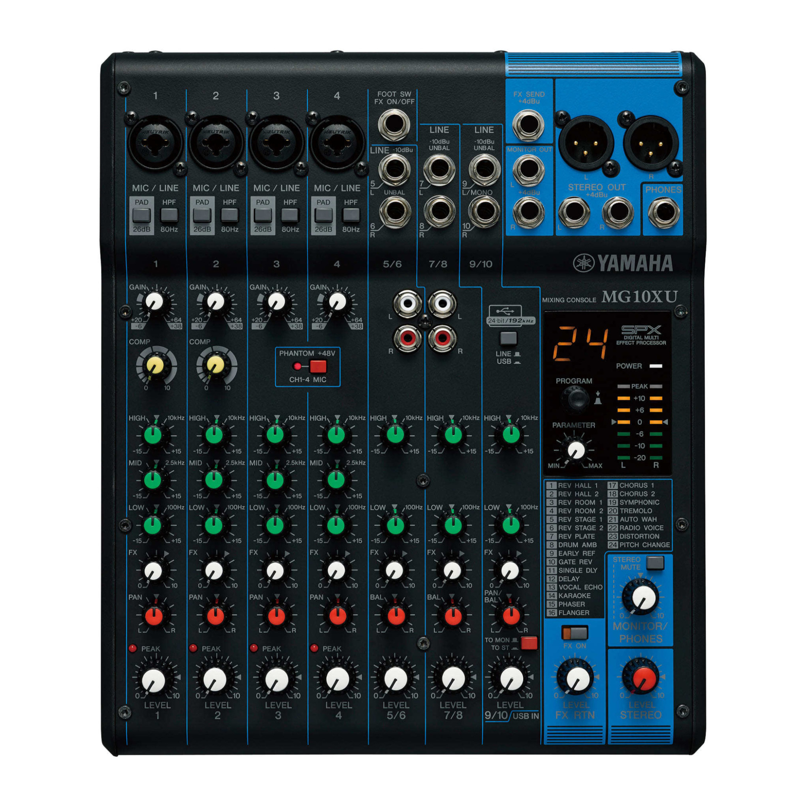 Yamaha MG10XU 10 Input Stereo Mixer with Effects