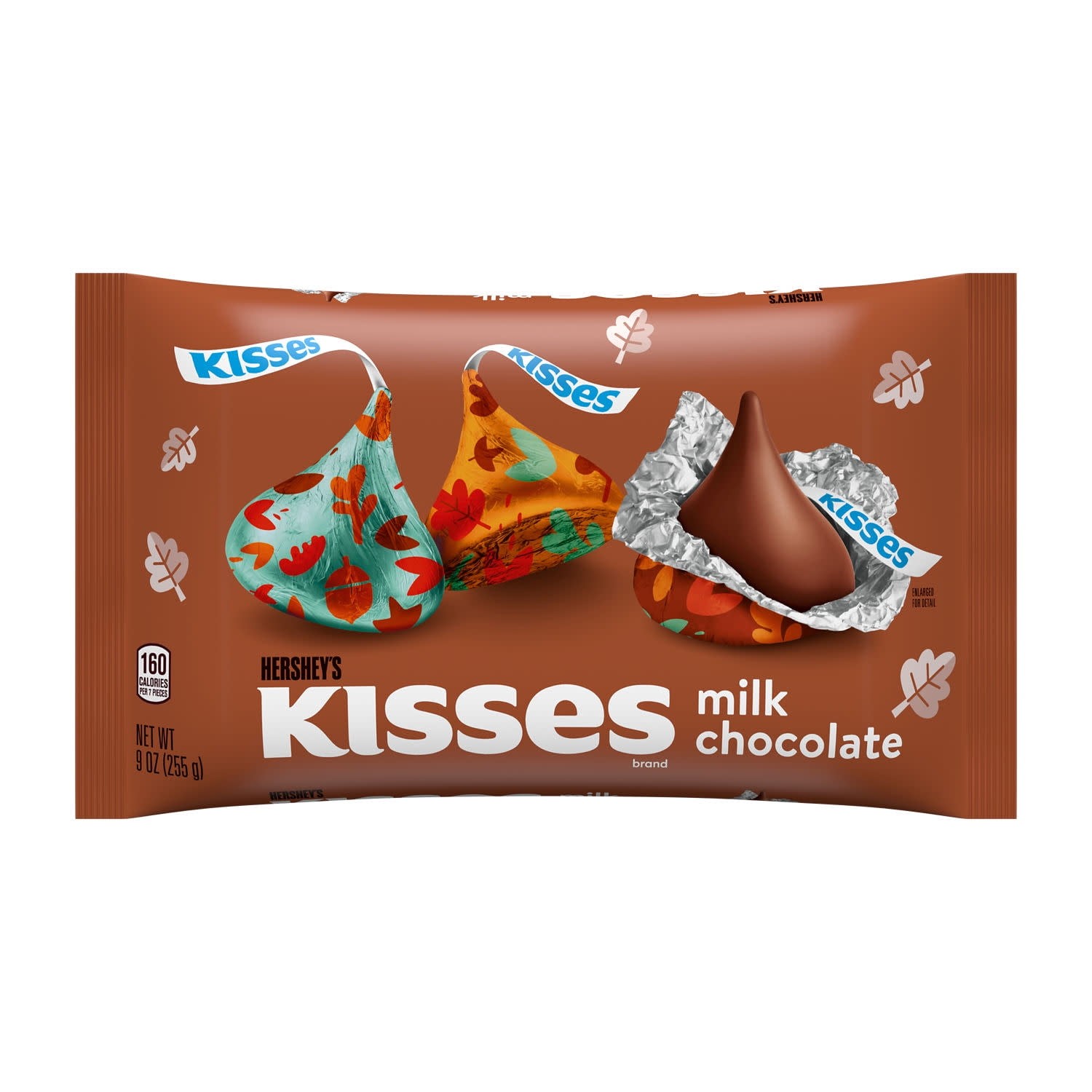 Hershey's Kisses Milk Chocolate, Fall Candy Bag, 9 oz Hershey's Kisses Milk Chocolate, Fall Candy Bag, 9 oz