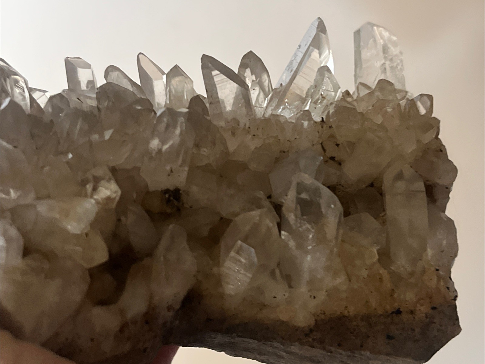 5.15  LB Large Natural White Clear Quartz Crystal Cluster Rough Specimen Healing