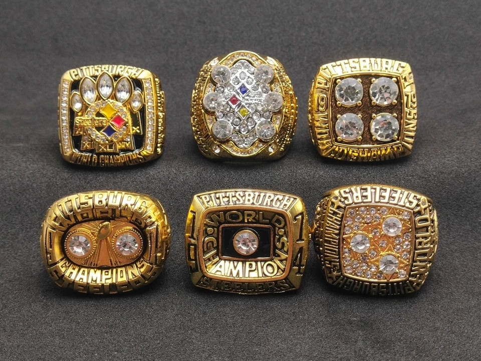 6 Ring 1974 1975 1978 1979 2005 2008 Pittsburgh Steelers ring set gift 。