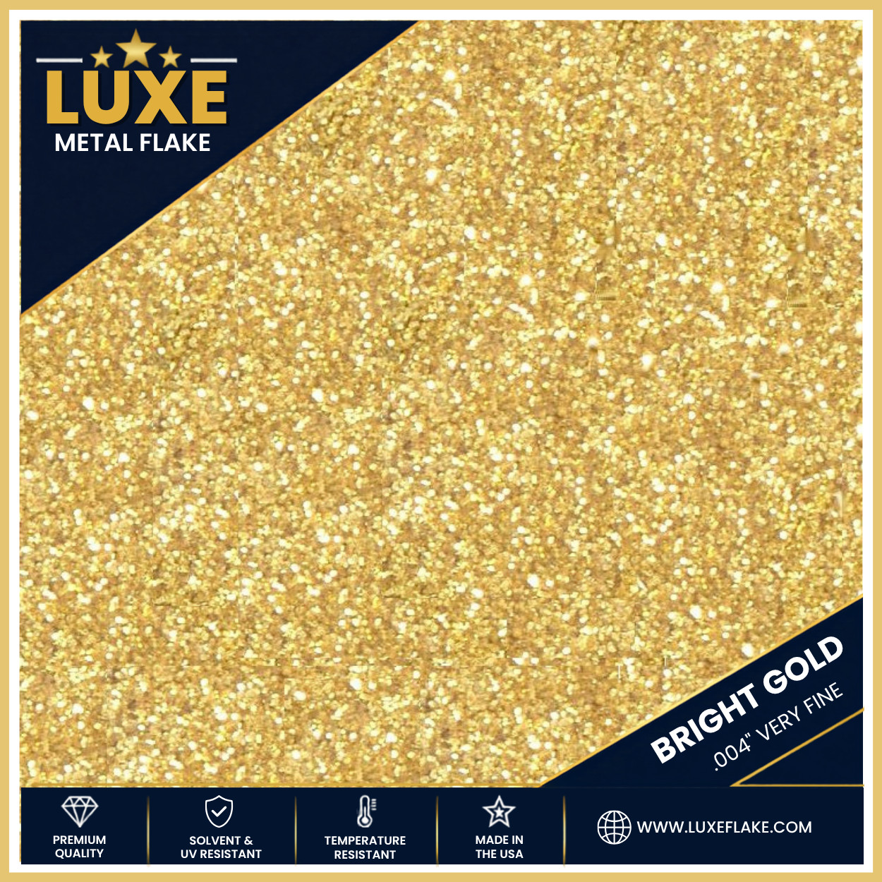 2lb Bright Gold Metal Flake .004\