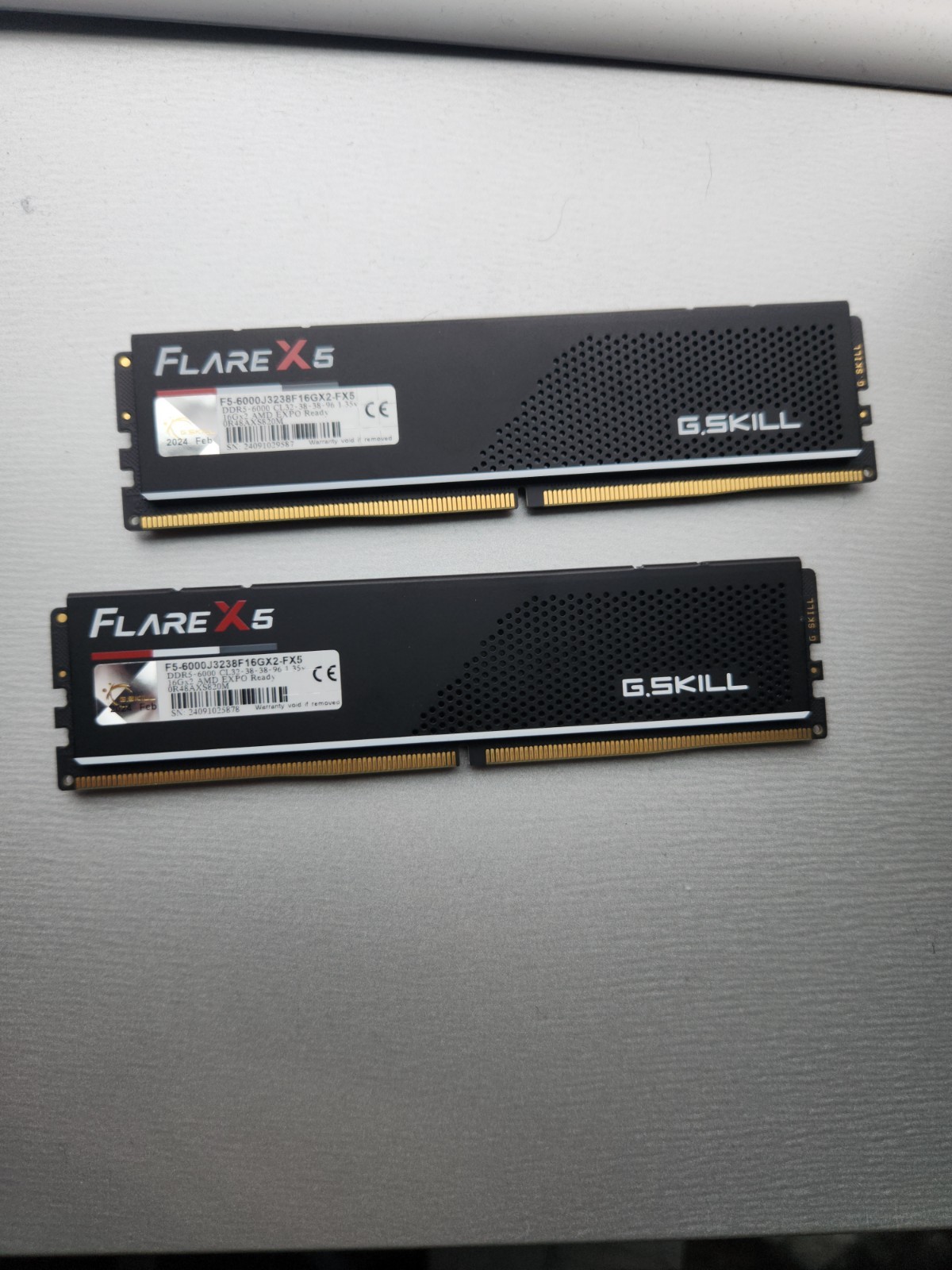 G.SKILL Flare X5 32GB (2 x 16GB) PC5-48000 (DDR5-6000) 32-38 Latency DIMM Memory