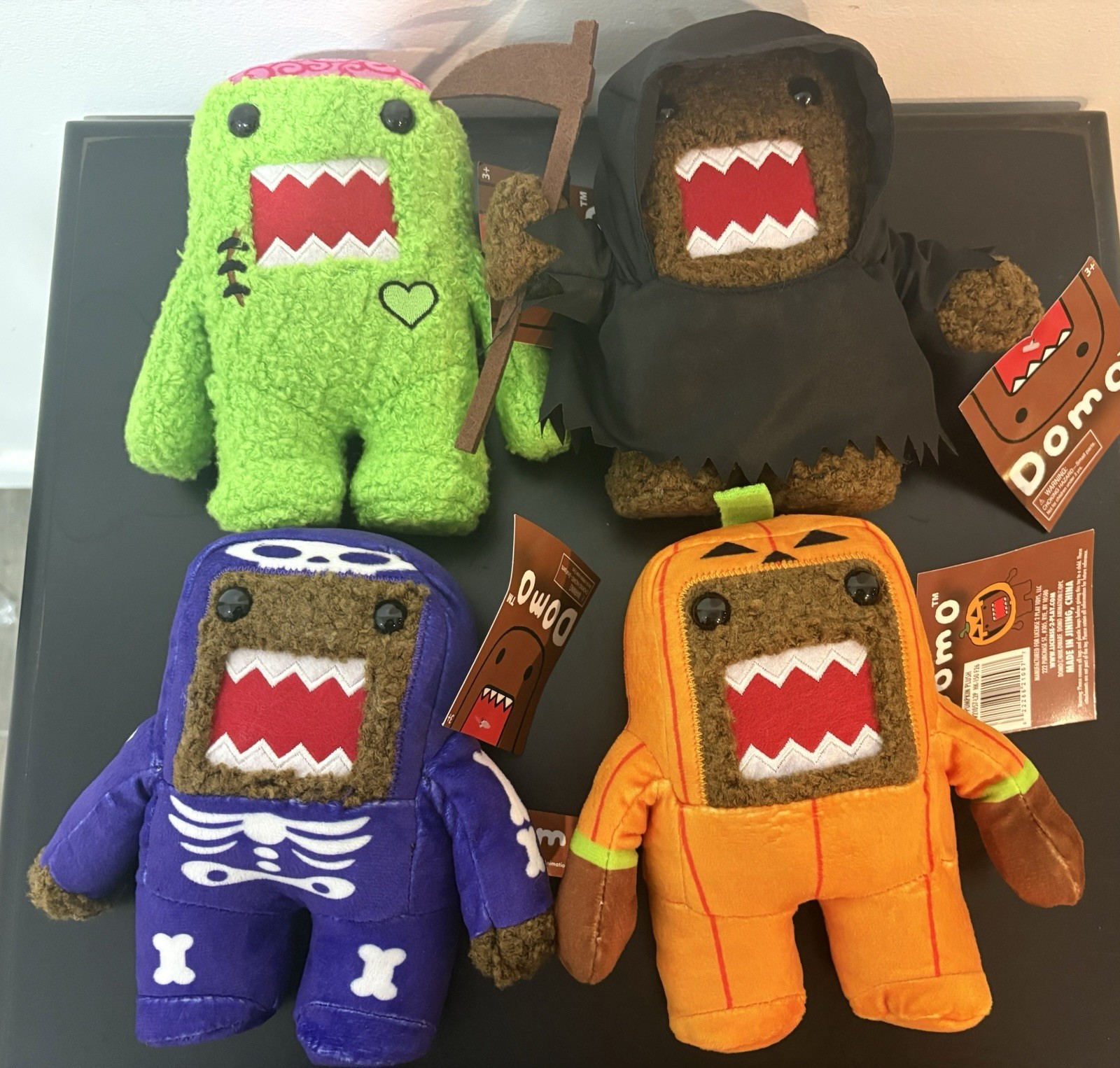 DOMO Domo-Kun 2026 Target Halloween Costume Plushies Complete Set Of 4 Plush NWT DOMO Domo-Kun 2026 Target Halloween Costume Plushies Complete Set Of 4 Plush NWT