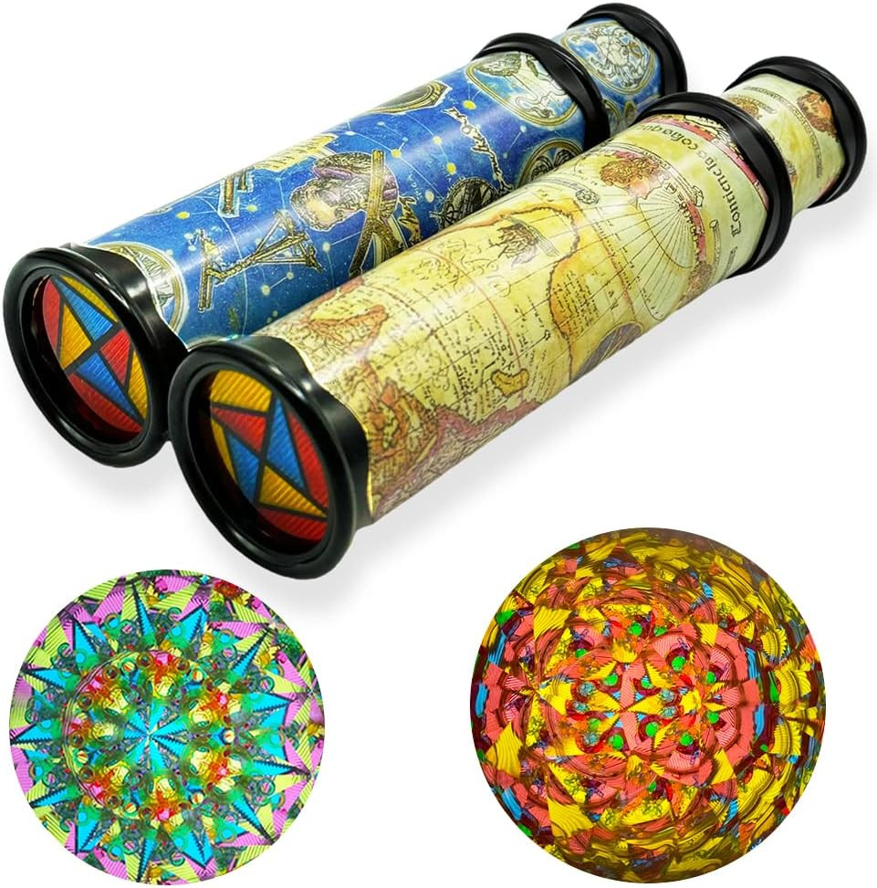 2 Pack Classic Kaleidoscope Toy,Magic Rotating Kaleidoscope,Stretchable Long Wor 2 Pack Classic Kaleidoscope Toy,Magic Rotating Kaleidoscope,Stretchable Long Wor