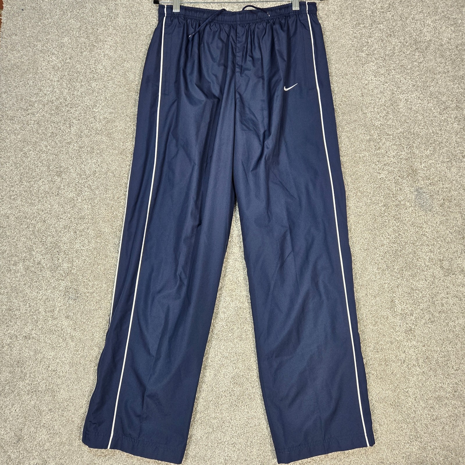 Vintage Nike Track Pants Mens M Windbreaker side Stripe Y2K jersey lined Vintage Nike Track Pants Mens M Windbreaker side Stripe Y2K jersey lined