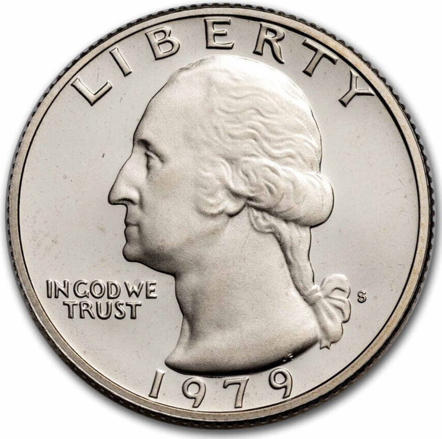1979-S Type-II Washington Quarter Proof - BU - Clear S - San Francisco Mint