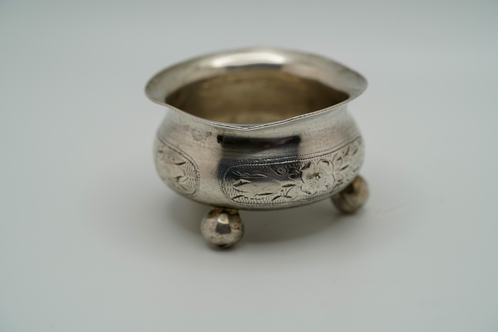ANT 1888 Sterling 84 Silver Russian Wedding Ring Holder Kiddish Cup Bowl JB39