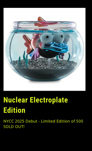 Simpsons x Kidrobot Blinky In Fishbowl Nuclear Electroplate Edition /500