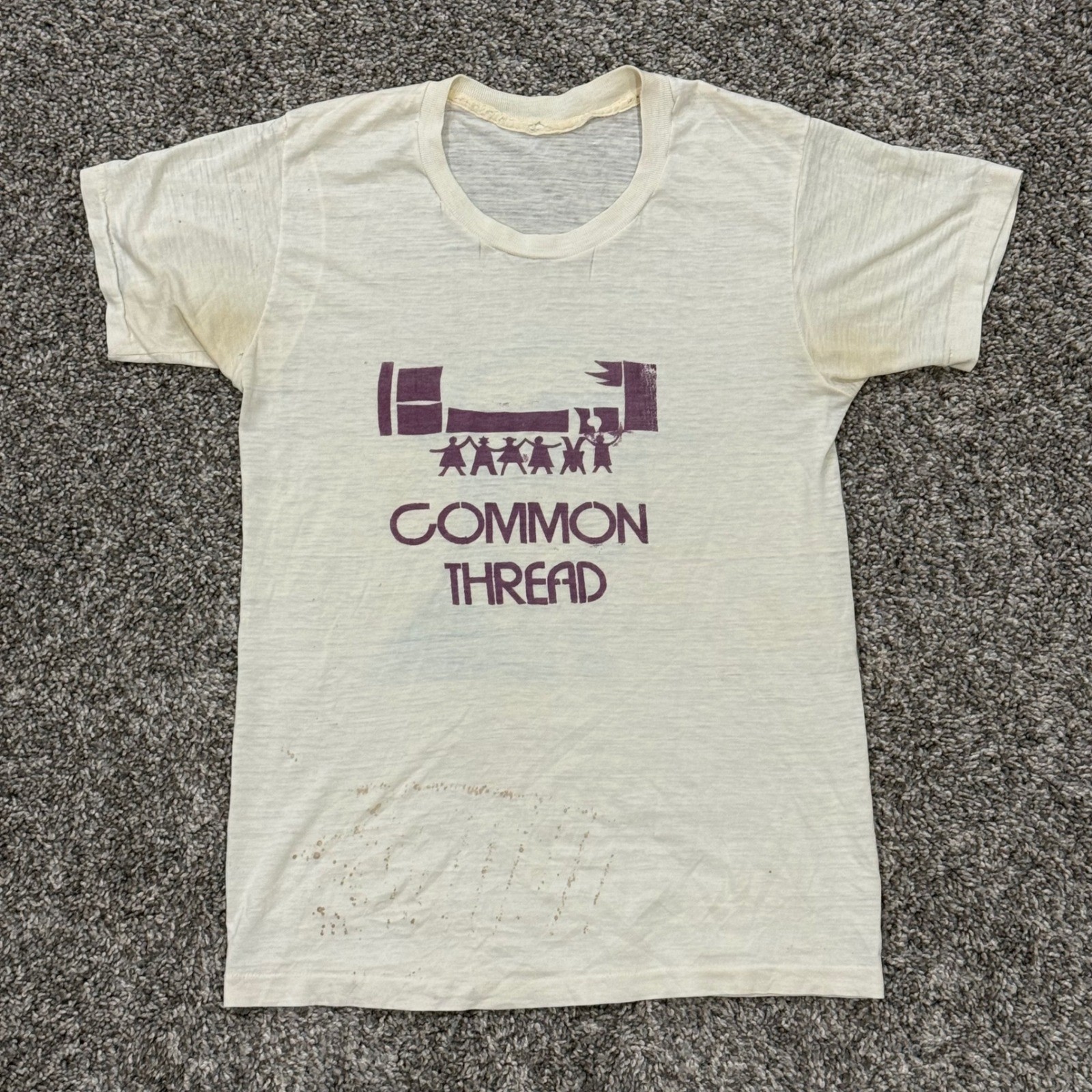 Vintage 1960s Paper Thin Dick Tracy T-Shirt Common Thread Graphic Mens S RARE