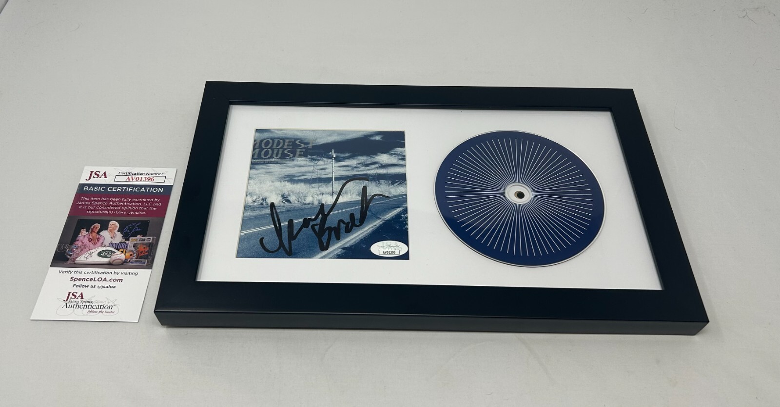 Isaac Brock of Modest Mouse signed Long Drive Nothing Think CD Cover JSA COA