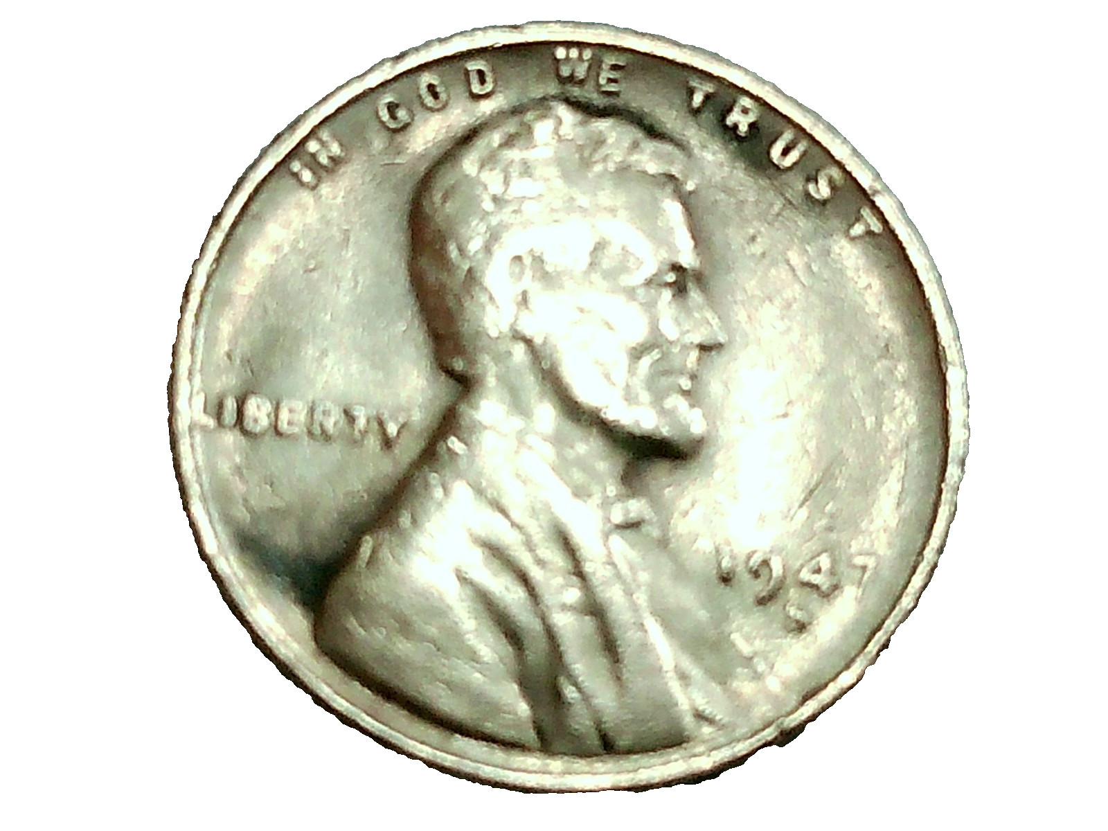 1947-S us copper penny -(error) vista DDO-002 thick-liberty- rb - 3.0 gr. -shiny