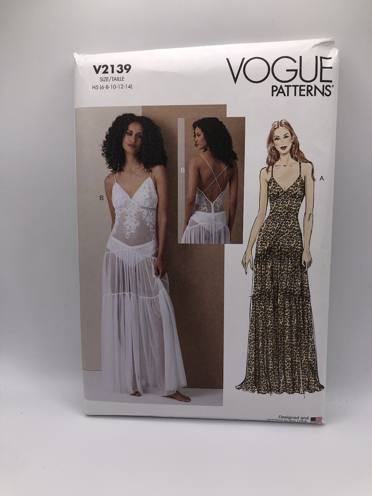Vogue V2139 Misses Lingerie Dress Sewing Pattern Sizes 6-14 New Uncut