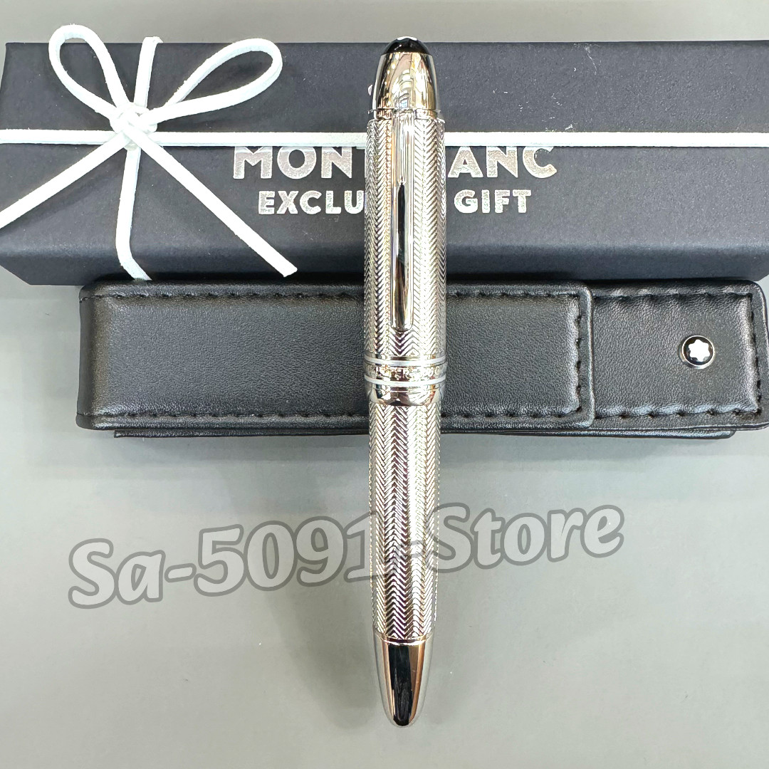 MONTBLANC Meisterstück 149 Solitaire Silver Barley Fountain Pen w/ Box MONTBLANC Meisterstück 149 Solitaire Silver Barley Fountain Pen w/ Box