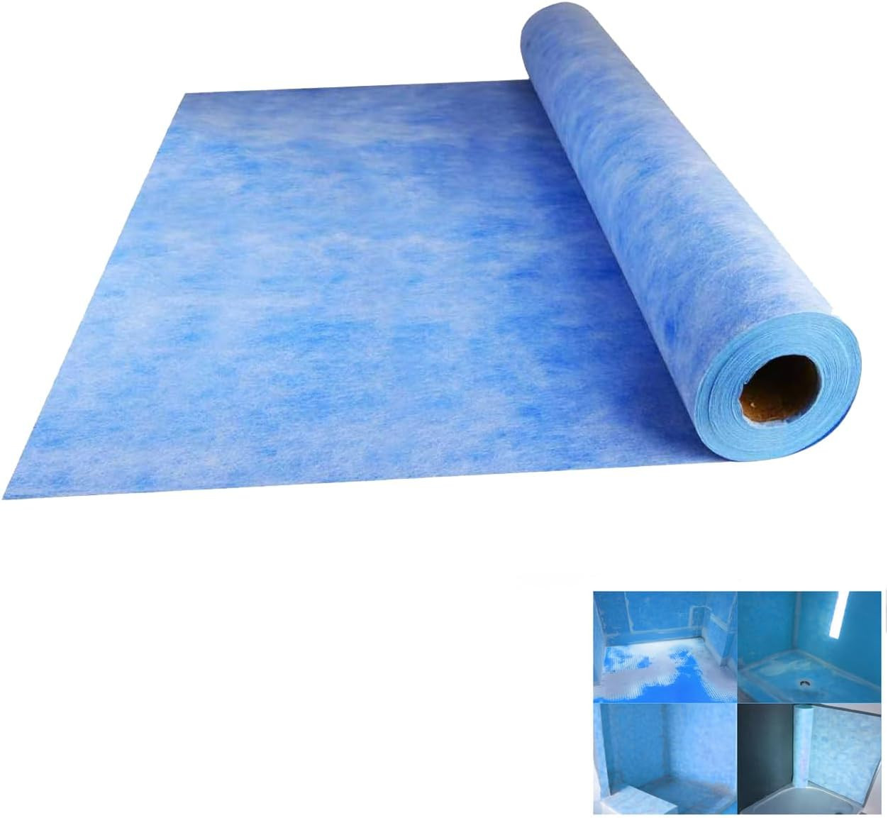 Shower Waterproofing Membrane Roll, 3.3X98.5 FT, 323 Sq Ft, 23.6 Mil