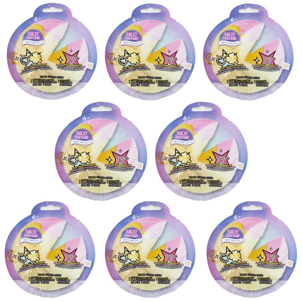 Lucky Fortune Wear Your Luck Metal Keychain - Lot of 8 Sealed Blind Bags