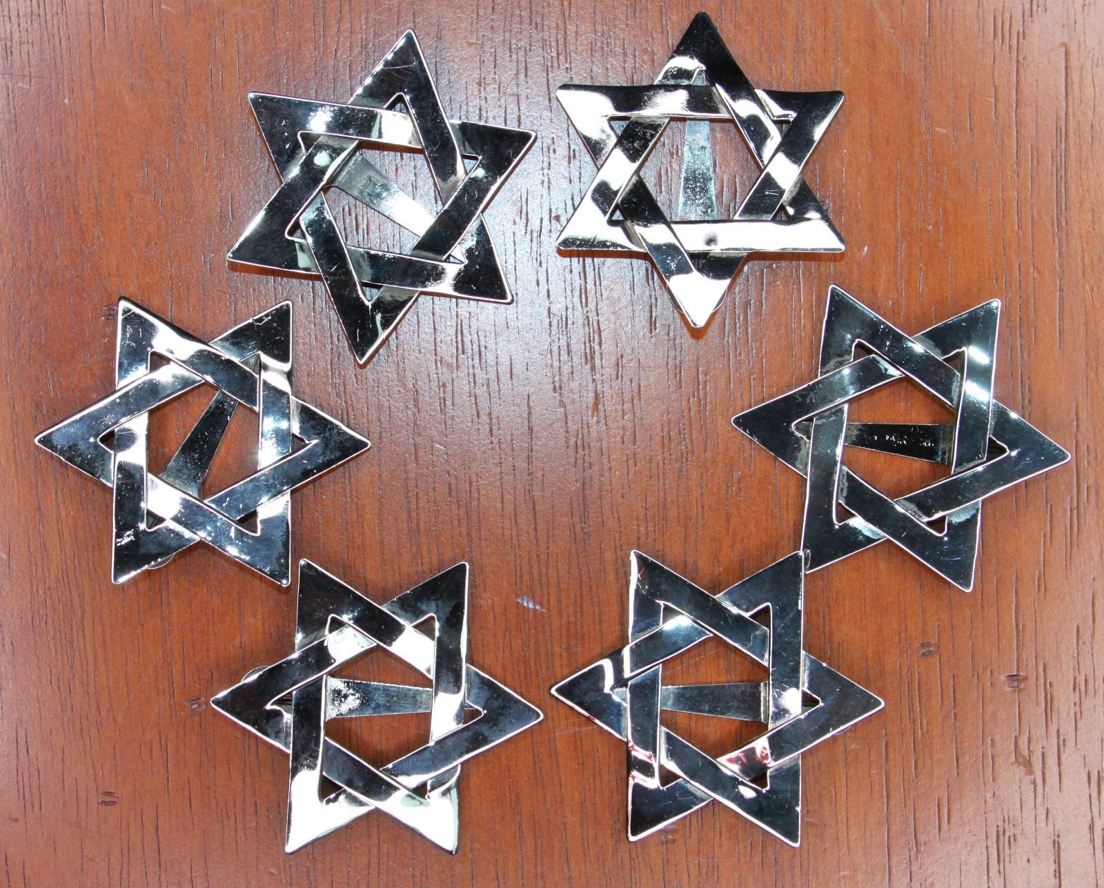 Vintage Emilia Castillo 1997 Star of David Clips Set of 6 Neiman Marcus