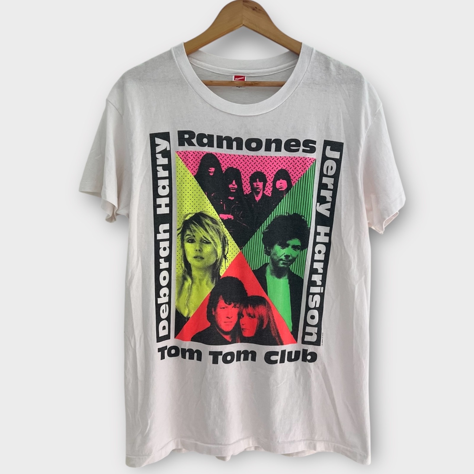 1990 Ramones, Deborah Harry, Tom Tom Club Vintage Tour Band Punk Tee Shirt 90s