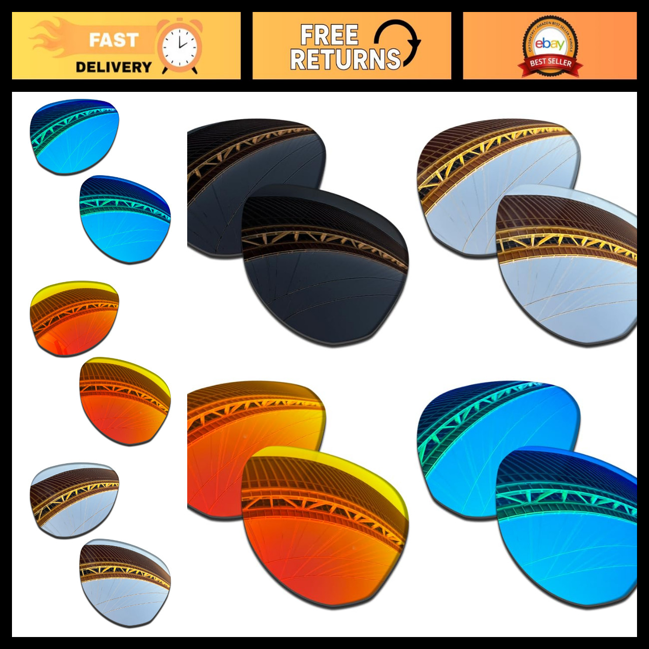 1.5MM Polarized Replacement Lenses for 57mm Sunglasses, Anti-Scratch, Perfect Fi 1.5MM Polarized Replacement Lenses for 57mm Sunglasses, Anti-Scratch, Perfect Fi