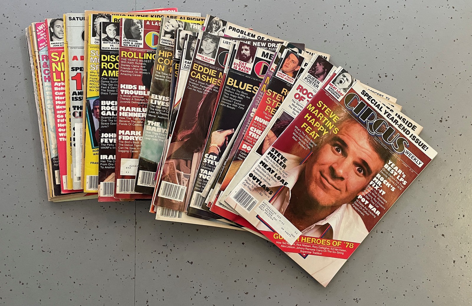 CIRCUS magazine huge lot 1979 - 29 issues Foreigner Styx Muppets Blues Brothers