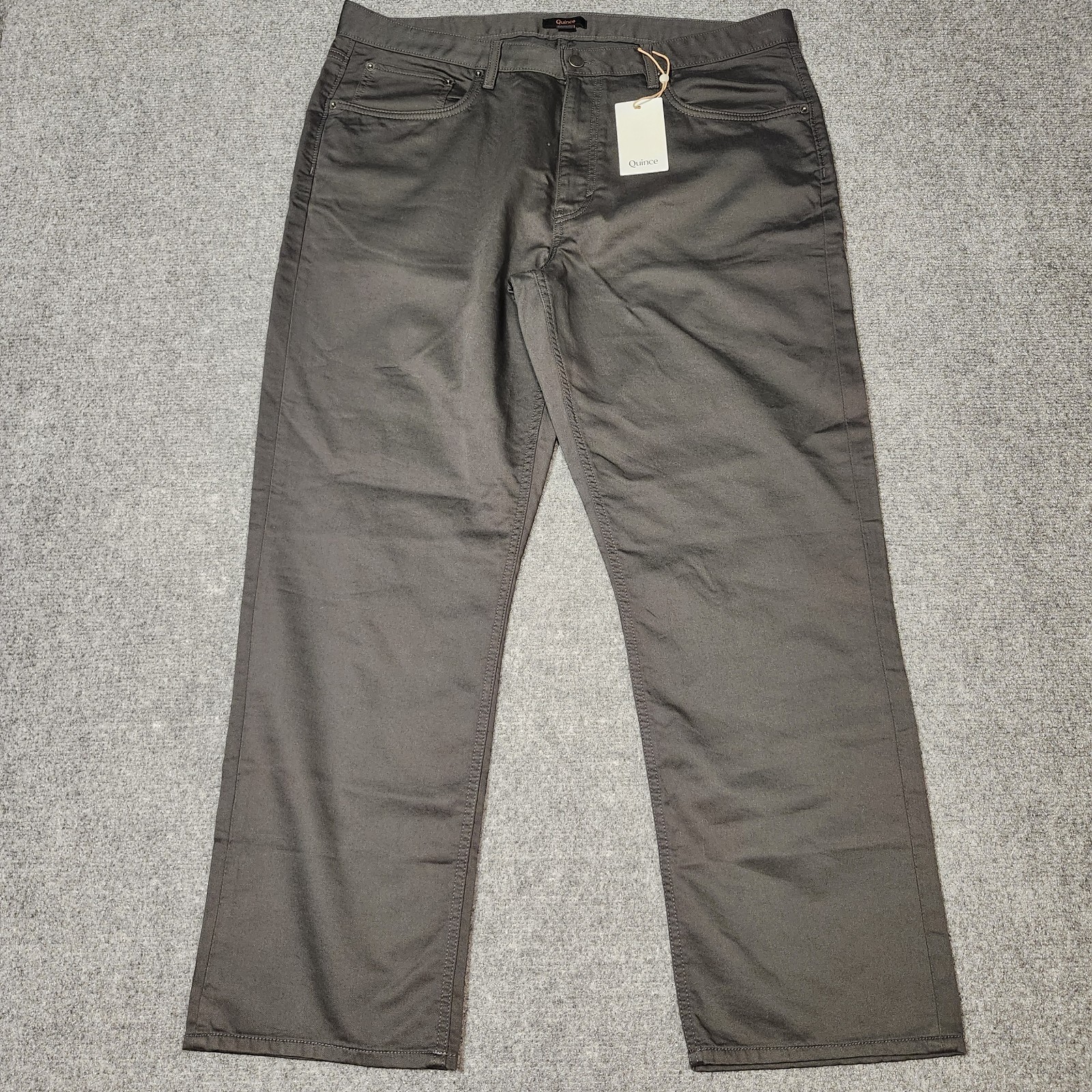 Quince Comfort Stretch Traveler 5 Pocket Pants Mens 38x30 Charcoal Straight Leg