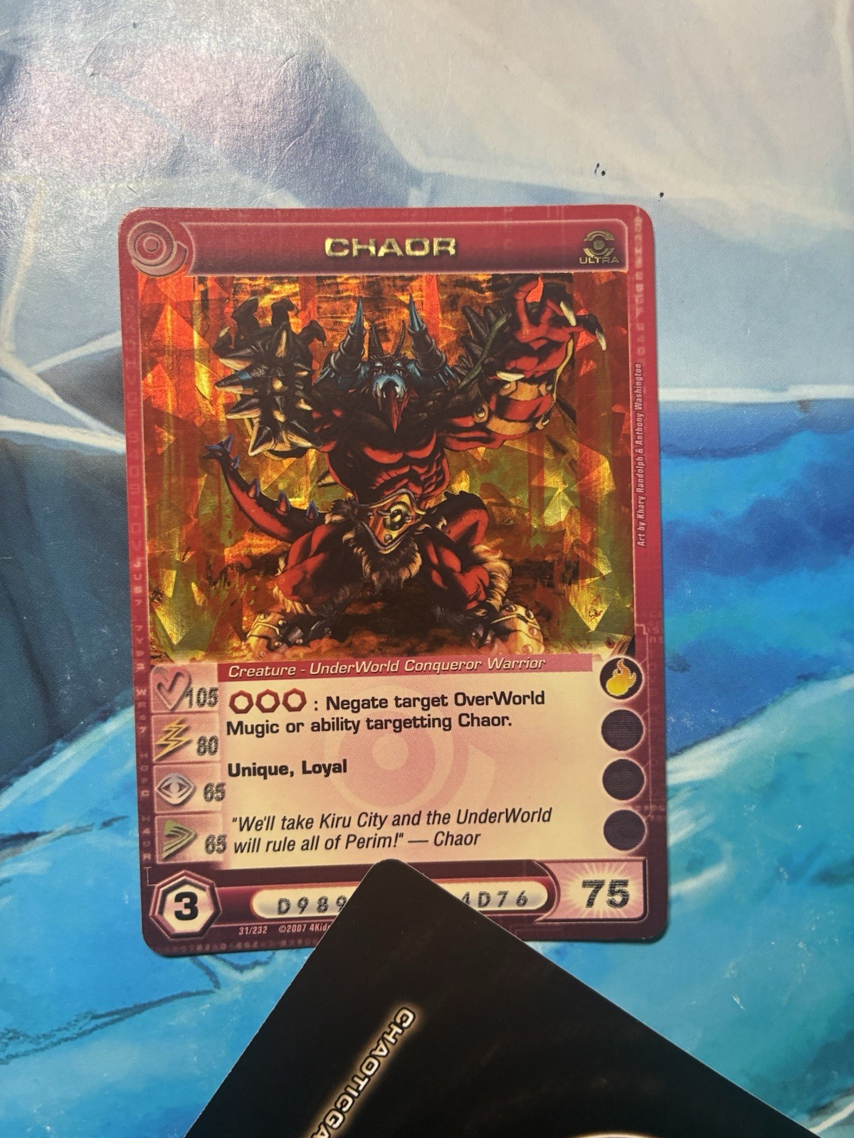 Chaotic Chaor Premium Foil 2 Max 105 Courage & 75 Energy Ultra Rare Card #31 NM