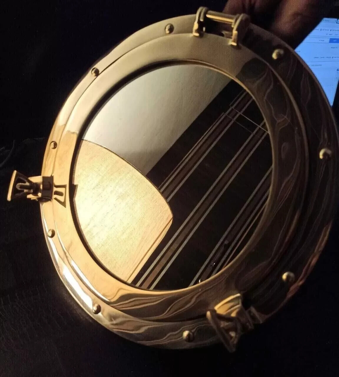 Window & Wall Porthole Nautical Antique Brass Mirror 12 inch Ship Boat Décor Window & Wall Porthole Nautical Antique Brass Mirror 12 inch Ship Boat Décor