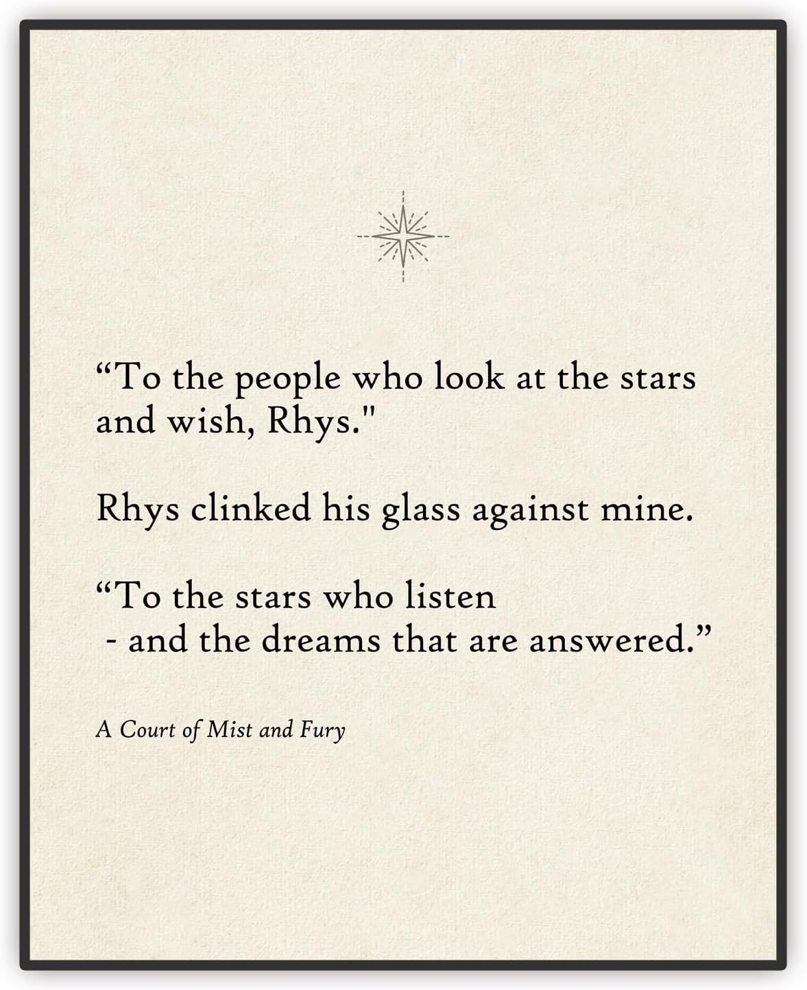 Motivational Literary Quote Print, Vintage Bookish Wall Art Poster, Celestial Bo
