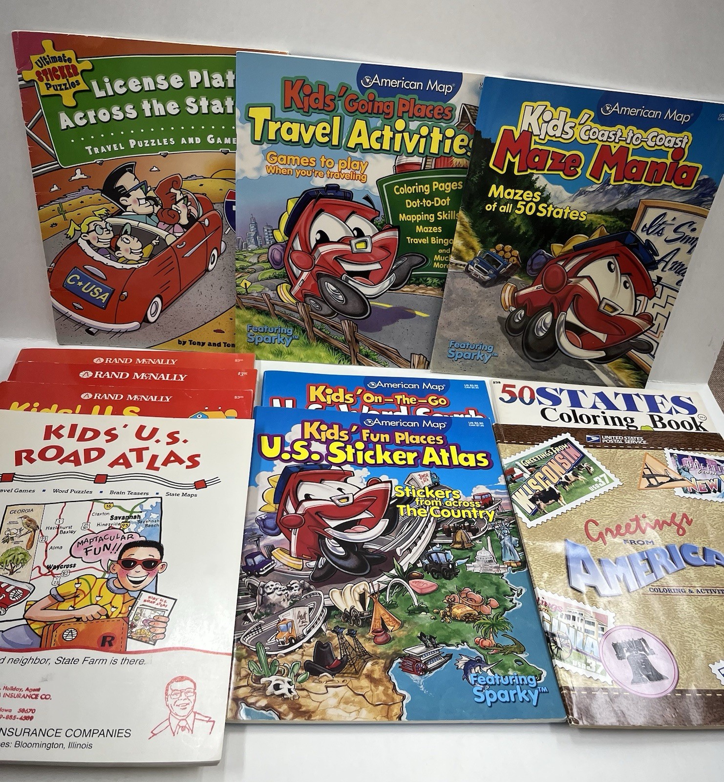 11 Book Lot Elementary Coloring Activity Homeschool US Road Trip Rand McNally 11 Book Lot Elementary Coloring Activity Homeschool US Road Trip Rand McNally
