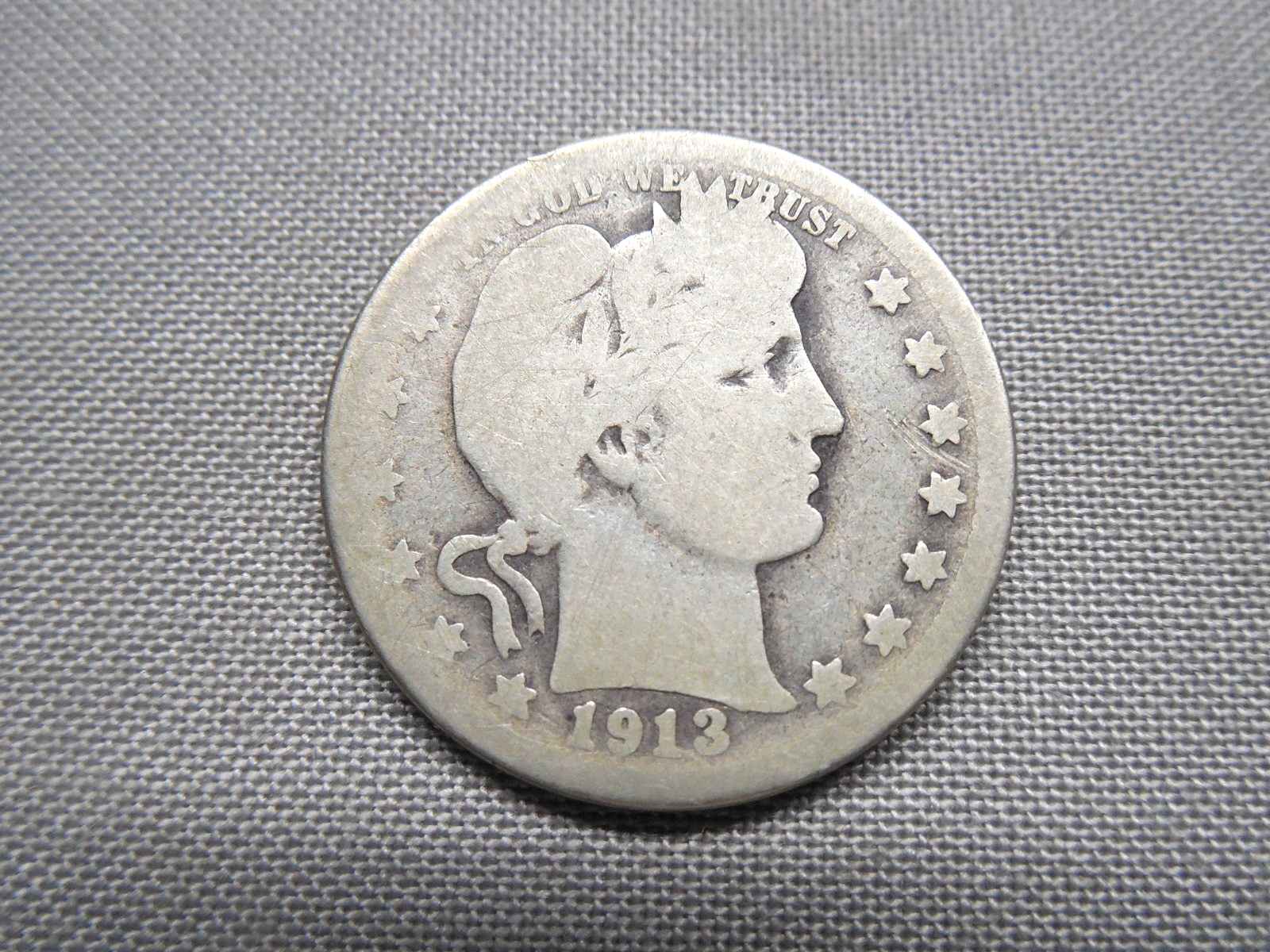 1913-S BARBER Quarter - FREE Priority Shipping