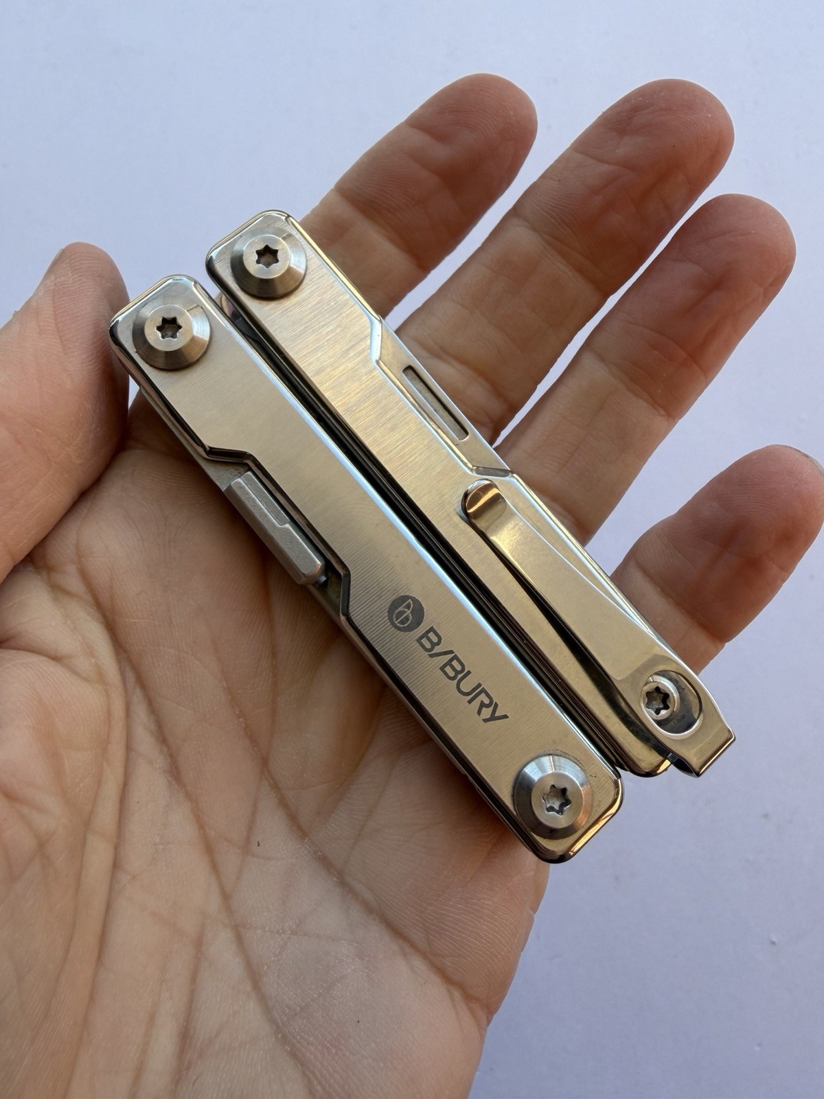BIBURY OUTDOOR MINI MULTITOOL PLIERS W/BELT CLIP, BI2051A, EXCELLENT CONDITION