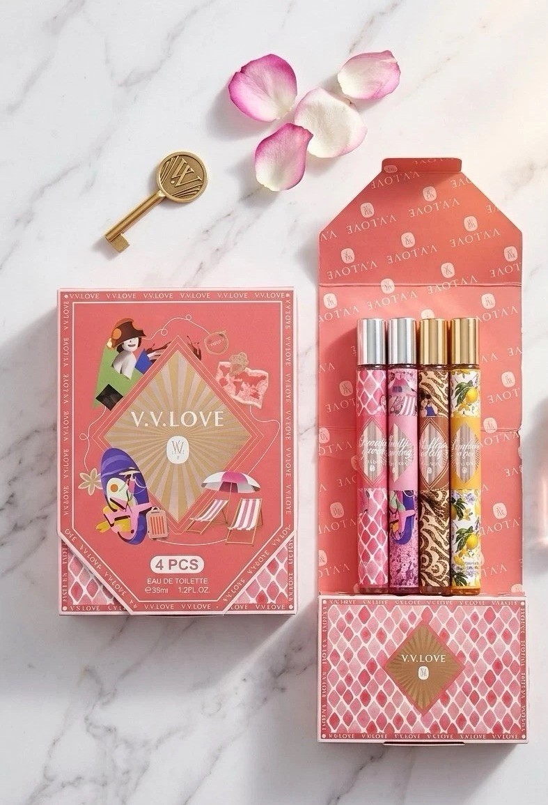 V.V.LOVE V.V.LOVE 4pc Eau de Toilette Spray Gift Set 35 ml 1.2 fl oz V.V.LOVE V.V.LOVE 4pc Eau de Toilette Spray Gift Set 35 ml 1.2 fl oz