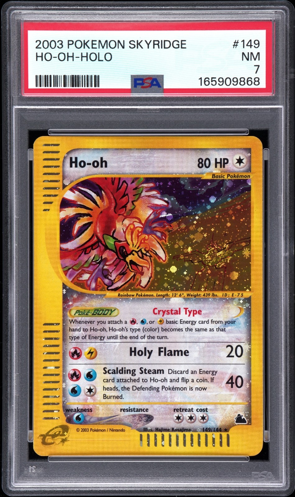 2003 POKEMON SKYRIDGE #149 HO-OH-HOLO PSA 7 2003 POKEMON SKYRIDGE #149 HO-OH-HOLO PSA 7